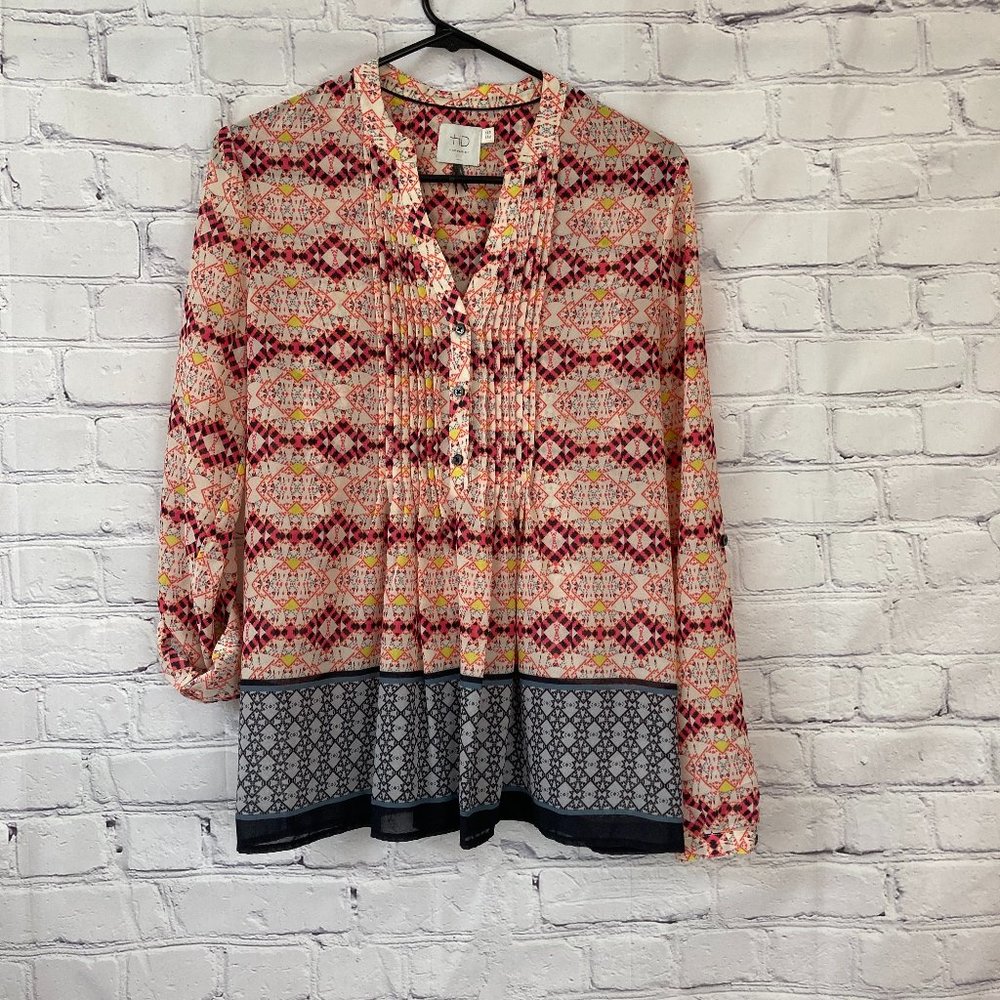HD in Paris Anthro long sleeve sheer top